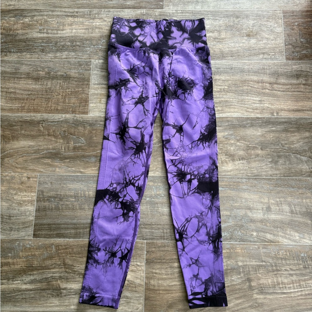 Purple Tie-Dye Leggings